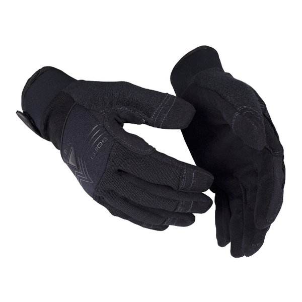 OBRAMO Einsatzhandschuhe Quarzsand Lederhandschuhe Tactical Defender Dienst Security Polizei Handschuhe Knöchelschutz Schlagschutz 