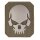 3D Skull PVC Patch schwarz