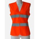 Warnweste für Damen Orange EN ISO20471:2013 reflektierend