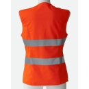Warnweste für Damen Orange EN ISO20471:2013 reflektierend