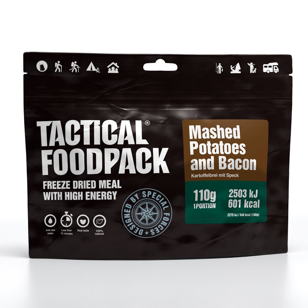 Tactical Foodpack Outdoor Nahrung Kartoffelbrei mit Speck 110g