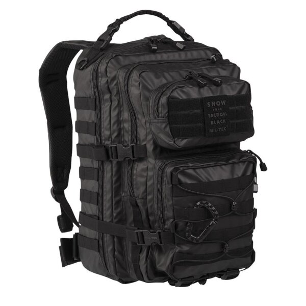 Mil-Tec US Assault Pack Large Tactical Black flexibler Einsatz Rucksack