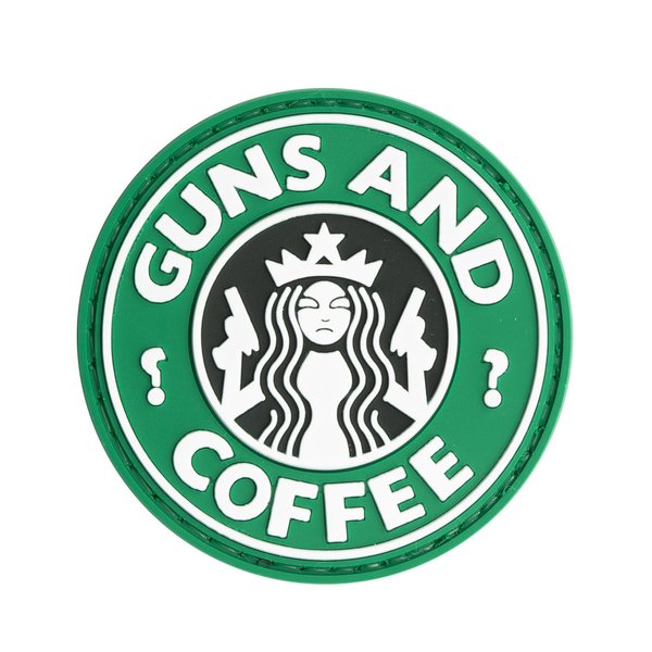 Guns and Coffee Patch aus PVC