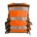 Einsatz-Warnweste Sicherheitsweste Reflektierend Orange M-XL
