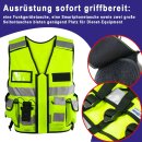 Einsatz-Warnweste Sicherheitsweste Reflektierend Navy Blau M-XL