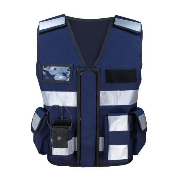Einsatz-Warnweste Sicherheitsweste Reflektierend Navy Blau 2XL-4XL