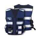 Einsatz-Warnweste Sicherheitsweste Reflektierend Navy Blau 2XL-4XL