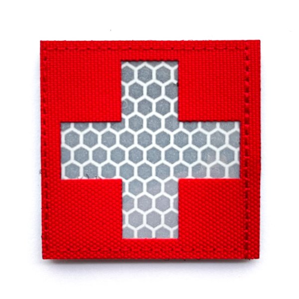 Medic Reflective Patch Rot Weiß