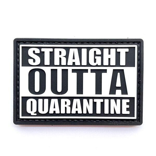 Straight Outta Quarantine Patch Schwarz