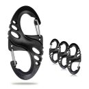 Karabiner Kunststoff 4er Set Schwarz