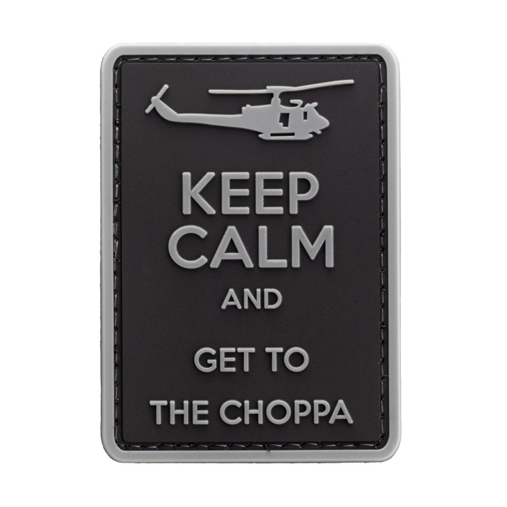 Keep Calm Choppa PVC Patch Schwarz
