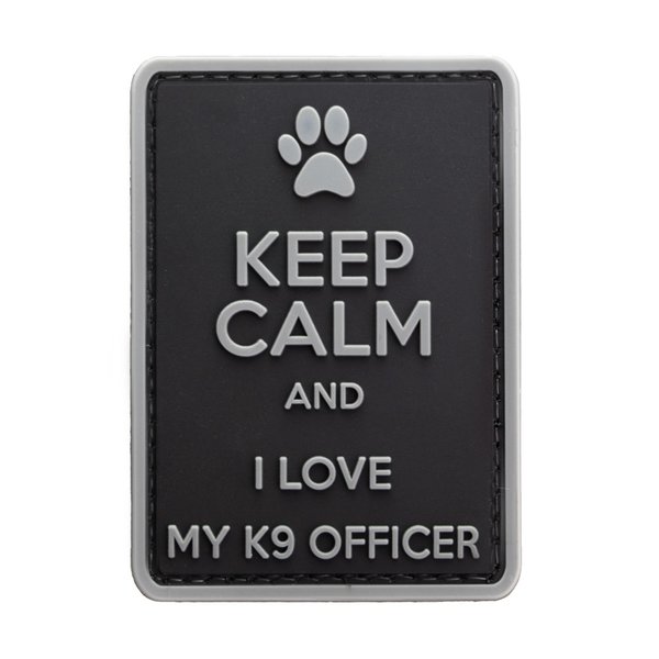 Keep Calm K9 Officer PVC Patch Schwarz