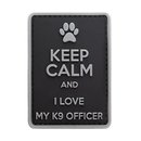 Keep Calm K9 Officer PVC Patch Schwarz