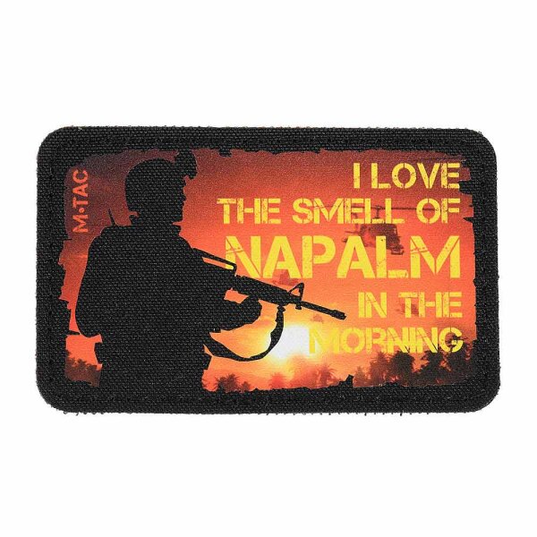 M-Tac aufnaher Smell of Napalm  Black