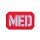 MED Reflective Patch Rot - Weiß