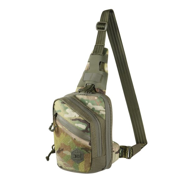 M-Tac Elite Hex Sling Pi Bag Elite Hex Schultertasche mit Patchfläsche Multicam/Ranger Green