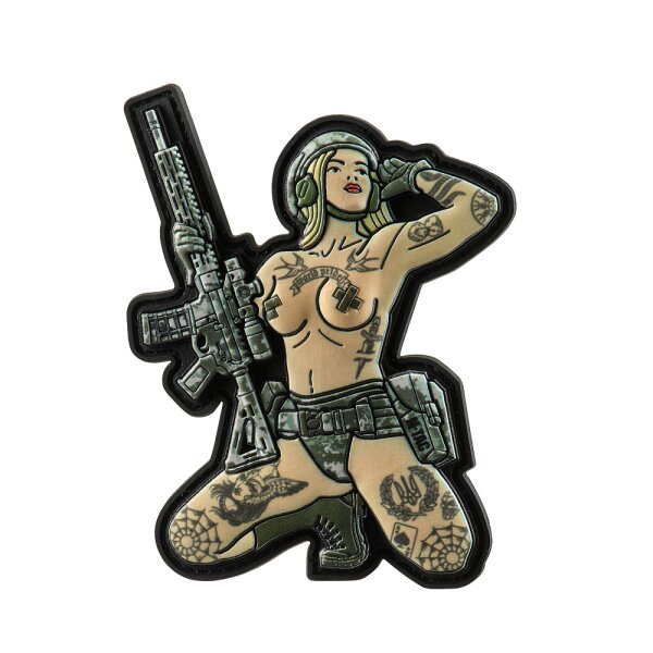 M-Tac Aufnaher Tactical Girl tattoo Trident PVC MM14  MM14
