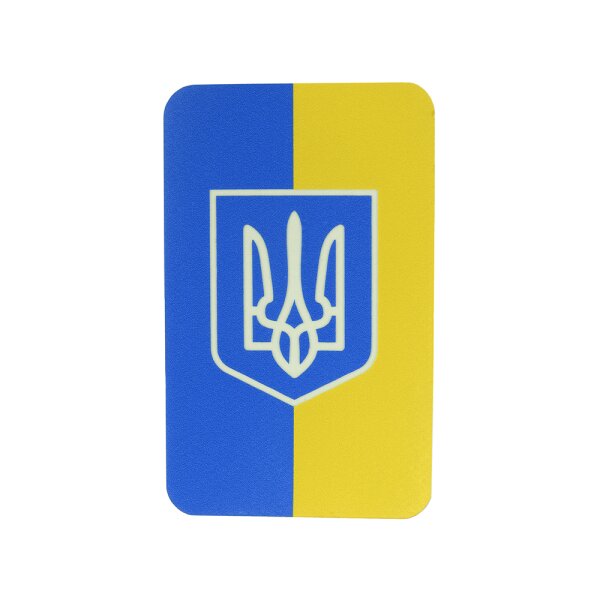 M-Tac Aufnaher Ukrainische Flagge Und Wappen (80x50 mm) Vertikal  Blue