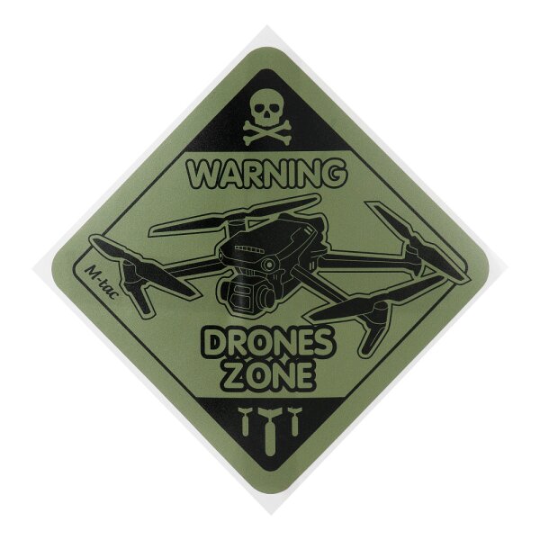 M-Tac Aufkleber Drohnen Zone Large  Ranger Green