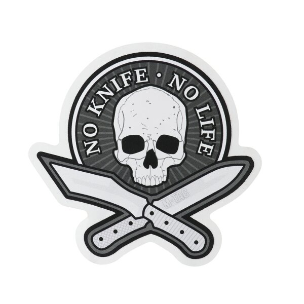 M-Tac Sticker No Knife-No Life Reflective  Black