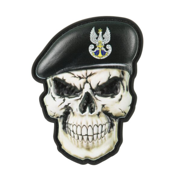 M-Tac patch skull in beret Poland (PMW)  Black