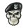 M-Tac patch skull in beret Poland (Armed Forces)  Black