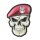 M-Tac patch skull in beret Poland (Airborne forces)  Dark Burgundy