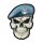 M-Tac patch skull in beret Poland (Coastal Defence)  Blue