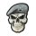 M-Tac patch skull in beret Poland (GROM)  Grey