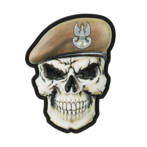 M-Tac patch skull in beret Poland (Territorial Defence Force)  Olive