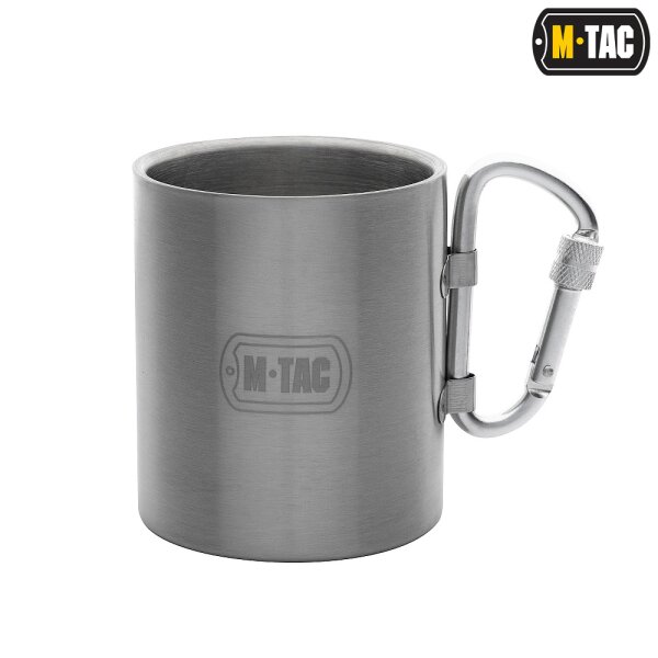 M-Tac Thermobecher Mit Karabiner Aus Edelstahl  Chrome
