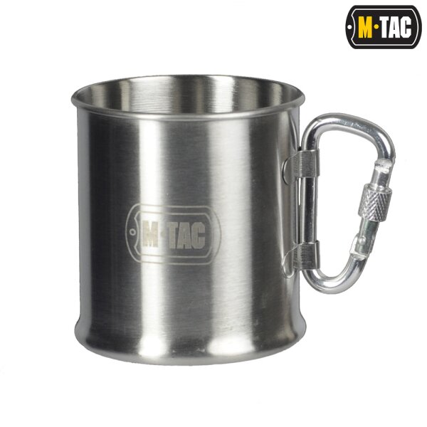 M-TAC BECHER MIT KARABINER AUS EDELSTAHL  Chrome