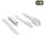 M-Tac Tischbesteck Klein (4 Elemente) Stahl  Chrome
