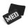 Stoff-Patch MED 10x6,5 cm Schwarz Silber Reflex