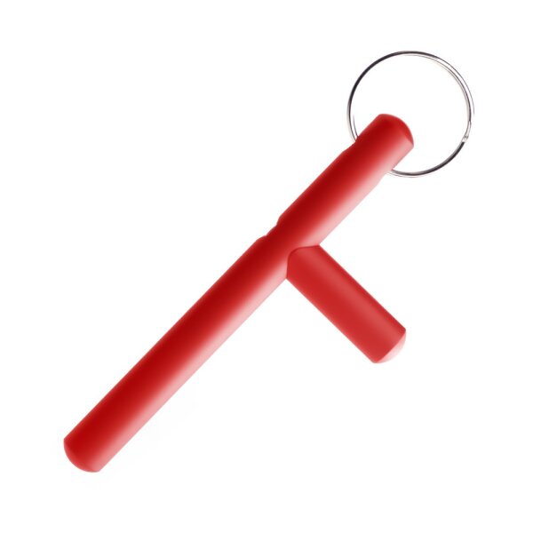 Kubostick Kubotan Palmstick zur Selbstverteidigung Aluminium Rot