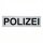 Schriftzug groß 30x8cm schwarz auf Silberreflex Polizei