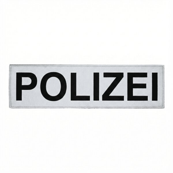 Schriftzug groß 17x10cm schwarz auf Silberreflex Polizei
