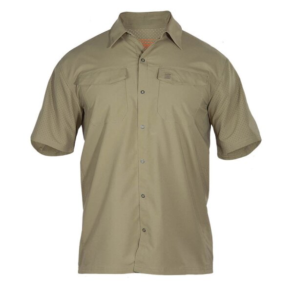 5.11 Men's Freedom Flex Short Sleeve Shirt - Moisture Wicking, Stretch Polyester, RAPIDDraw Placket